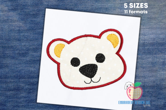 A Cuddly Baby Bear Embroidery Design for Product Makers