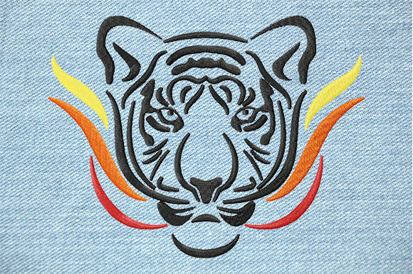 A Design Review of the Fiery Tiger Face Large Embroidery