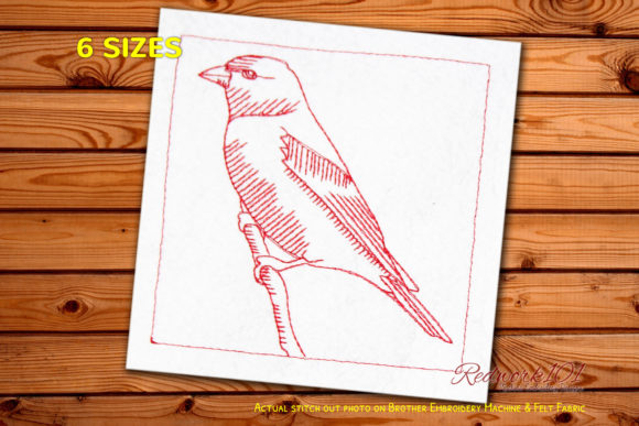 A Designer's Take on the American Goldfinch Embroidery