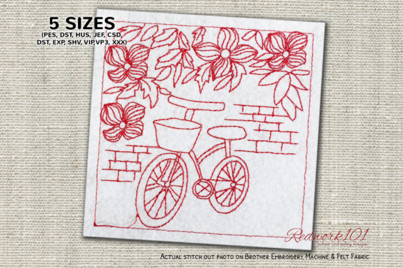 A Designer’s Review of the Bicycle Parked Near a Wall Embroidery