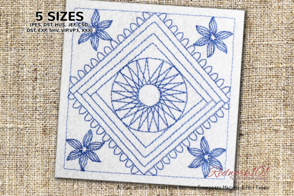 A Floral Box Design for Elegant Holiday Embroidery
