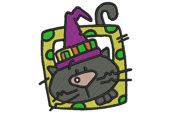 A Halloween Cat Embroidery Design for Real-World Projects