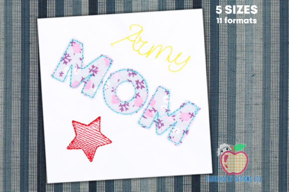 Army Mom Stitch Applique: A Designer's Review for Business Merch