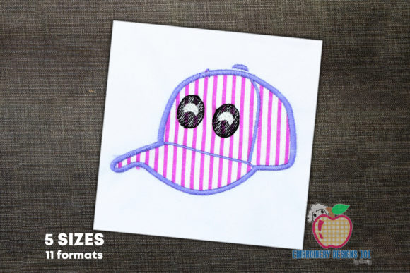 Baseball Cap Applique Design: A Seasonal Embroidery Asset