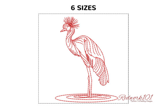 Common Crane Bird Redwork Embroidery: A Designer's Practical Review