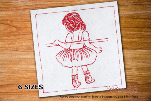 Evaluating the Cute Little Girl in Ballerina Pose Embroidery Design