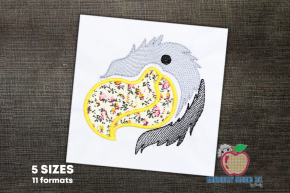 Falcon Head Applique: A Bold, Premium Embroidery Design