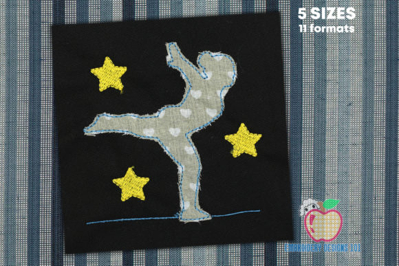 Gymnast in Action Stitch Applique Review for Small Shops