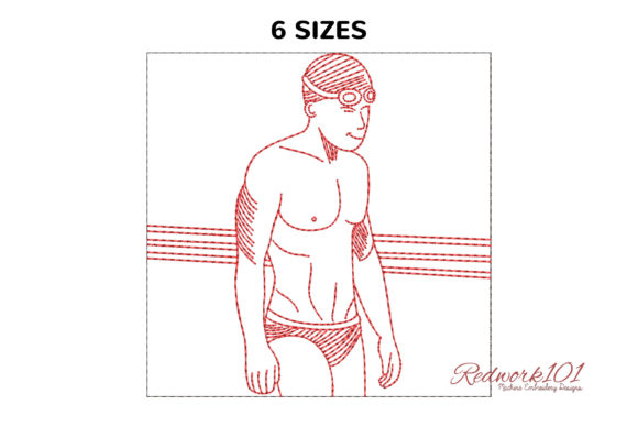 Men Professional Swmer Redwork Embroidery Design Review