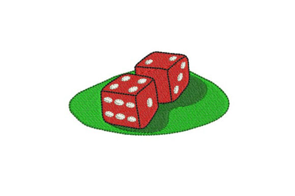 Pair of Dice Embroidery Design for Etsy & Small Shop Products