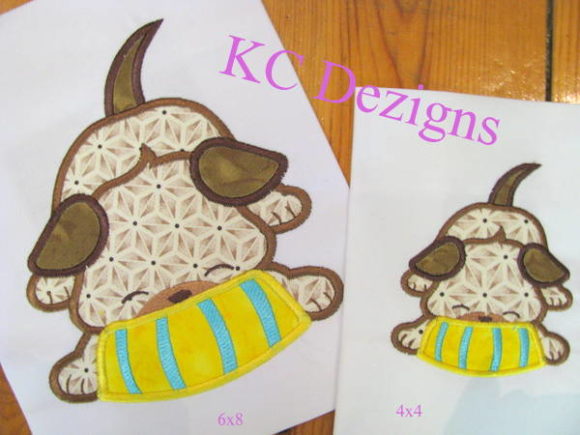 Puppy with Eating Bowl Applique: A Designer's Review