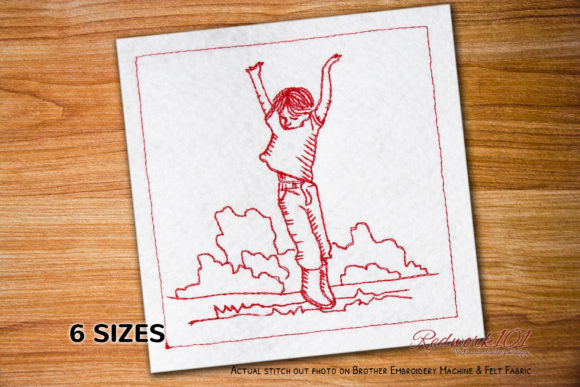 Testing the Happy Cartoon Boy Machine Embroidery Design